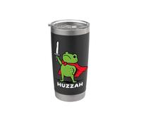 Huzzah Frog Knight Épée drôle Médiévale Fantasy Meme Gobelet isotherme en acier inoxydable double paroi