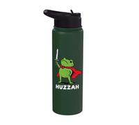 Huzzah Frog Knight Épée drôle Médiévale Fantasy Meme Stainless Steel Insulated Water Bottle