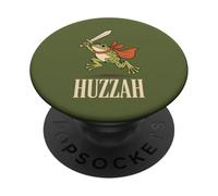 Huzzah Frog Knight Épée médiévale Histoire Ren Faire Jousting PopSockets PopGrip Adhésif