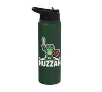 Huzzah Frog Knight Fantasy médiévale Joute Renaissance Stainless Steel Insulated Water Bottle