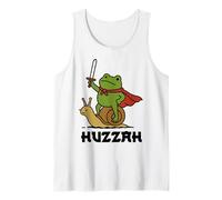 Huzzah Frog Knight Riding a Snail Funny Sword Meme Débardeur