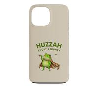 Huzzah Short and Mighty Frog Espresso Ironique Médiéval Drôle Coque pour iPhone 13 Pro Max