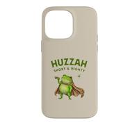 Huzzah Short and Mighty Frog Espresso Ironique Médiéval Drôle Coque pour iPhone 14 Pro Max