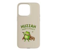 Huzzah Short and Mighty Frog Espresso Ironique Médiéval Drôle Coque pour iPhone 15 Pro Max