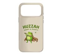 Huzzah Short and Mighty Frog Espresso Ironique Médiéval Drôle Coque pour iPhone 17 Pro Max