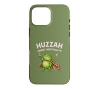 Huzzah Short and Mighty Frog Espresso T-Shirt Humoristique médiéval Coque pour iPhone 16 Pro Max