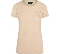 HV Polo T-shirt Beau Sand melange avec logo doré FS/2022, taille:XL