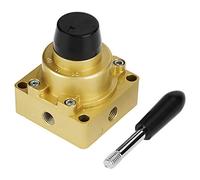 HV02 PT14 Port 3 positions 4 voies pneumatique levier de commande d'air corps en aluminium pour l'automatisation industrielle et les machines 465g