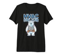 HVAC Cool Club Humor Polar Bear Climatisation Technicien T-Shirt Haut de Gamme