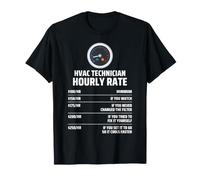 HVAC Technician Hourly Rate Humour Frigoriste Tarif Drôle T-Shirt