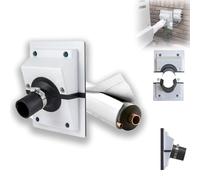 HVAC Wall Penetration & Line-Set Cover Kit，Rubber Outdoor Insulation Protective Cover, Wall Sealing Cover for Indoor and Outdoor air Conditioning Systems, Easy to Install Split Cover (White,Large)