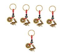 HVBIHRJIP 3pcs Année Keychain Pendant Zodiac Decor pour sacs et clés en cuivre unique Coprothing Positive Energy Accessoire pour les célébrations de l'année