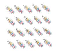 HVBIHRJIP 40 PCS Téléphone mobile ACCESSOIRES SCHEUR DE TÉLÉPHONE COMMINE COHLE DIY CAPSULE Embellissement Bijoux Craft Pendant Métal