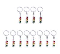 HVBIHRJIP 8pcs Traffic Light Keychain Key Key Backpack Pendentif Pendant Cute Signal Lamp Design for Bags Keys and Phones Fun All Ages