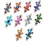 HVBIHRJIP Alliage gecko ornements numéro de perles anneaux badge voiture bracelet crêpe lonyards wild key ours crochets kit accessoires chanceux