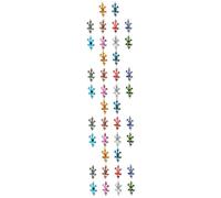 HVBIHRJIP Alliage gecko ornements numéro de perles anneaux badge voiture bracelet crêpe lonyards wild key ours crochets kit accessoires chanceux