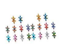 HVBIHRJIP Alliage gecko ornements numéro de perles anneaux badge voiture bracelet crêpe lonyards wild key ours crochets kit accessoires chanceux