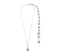 HVBIHRJIP Bridal Back Drop Faux Pearl Gemstones Necklace Bride Diamond Tassel Necklaces for Women Girls ()