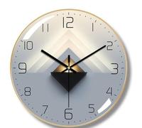 HVBIHRJIP Horloge Murale, Art déco Mural Horloge Moderne en métal Silencieux et sans tachon, adapté au Salon, à la Chambre, Salle d'étude