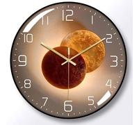 HVBIHRJIP Horloge Murale, Art déco Mural Horloge Moderne en métal Silencieux et sans tachon, adapté au Salon, à la Chambre, Salle d'étude