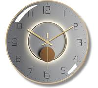 HVBIHRJIP Horloge Murale, Art déco Mural Moderne Horloge en métal silencieuse sans Tick-tac, adapté au Salon, Chambre, Salle d'étude