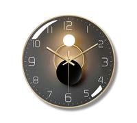 HVBIHRJIP Horloge Murale, Art déco Mural Moderne Horloge en métal silencieuse sans Tick-tac, adapté au Salon, Chambre, Salle d'étude