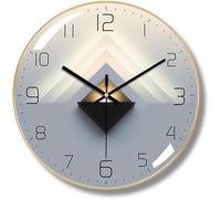 HVBIHRJIP Horloge Murale, Art déco Mural Moderne Horloge en métal silencieuse sans Tick-tac, adapté au Salon, Chambre, Salle d'étude