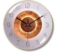 HVBIHRJIP Horloge Murale, Art déco Mural Moderne Horloge en métal silencieuse sans Tick-tac, adapté au Salon, Chambre, Salle d'étude