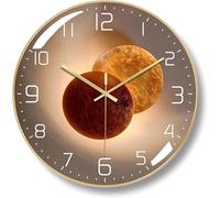 HVBIHRJIP Horloge Murale, Art déco Mural Moderne Horloge en métal silencieuse sans Tick-tac, adapté au Salon, Chambre, Salle d'étude