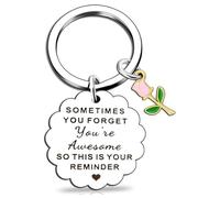HVBIHRJIP Keychain élégant de l'amitié avec des femmes de fleur en acier inoxydable floral à floral complexe.