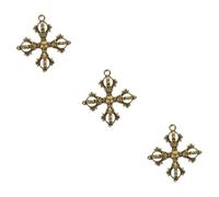 HVBIHRJIP Vajra - Bandeau pilon blanc pour décoration centrale, ceinture d'espacement pour la fabrication de bijoux, cubes dorés, décoration de bureau, bouchon sous vide, pendentif en laiton