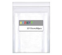 HVDHYY 250mmX350mm A4 Sachets Plastique Transparents Refermables Grand Sac De À Fermeture Épaissir 100µm Sac Scellé,Convient Pour Le Stockage De Vêtements Et De Collations 80pcs