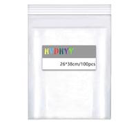 HVDHYY 260mmX380mm A4 Sachets Plastique Transparents Refermables Grand Sac De À Fermeture Épaissir 160µm Sac Scellé, De Rangement, Convient Pour Le Stockage De Vêtements Et De Collations 100pcs