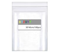 HVDHYY 300mmX400mm Sachets Plastique Transparents Refermables Grand Sac De À Fermeture Épaissir 100µm Sac Scellé, Sac De Rangement, Convient Pour Le Stockage De Vêtements Et De Collations 100pcs