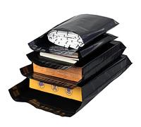 HVDHYY Emballage Colis Vinted Noir Sac D'expédition en Plastique 100pcs Pochette Envoie Colis Vinted de Étanches/Autoadhésifs/Résistants Déchirure Enveloppe Plastique Expedition Tailles Mélangées