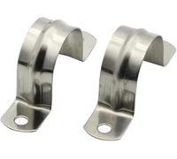 HVDHYY Lot de 10 colliers de serrage en acier inoxydable 304 - 50 mm - Pour la fixation de l'installation de tuyaux - Collier de serrage en forme de U - Convient pour la maison, le jardin, l'intérieur