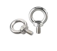 HVDHYY M6*11 Anneau de Levage Boulon à Oeil Vis à Filetage Mâle en 304 Acier Inoxydable Convient Pour la Fixation et la Suspension Relier 10pcs