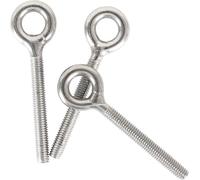 HVDHYY M6 Boulons à Oeil 304 Acier Inoxydable Vis de Bobine de Soudage Fileté Tige Longue Poignée Convient Pour la Fixation et la Suspension 10PCS