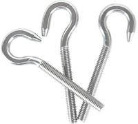 HVDHYY M6 Boulons à Oeil 304 vis à anneau en Acier Inoxydable Longue Poignée Crochet à Vis à Tête Convient Pour la Fixation et la Suspension 5PCS
