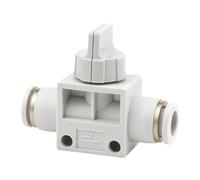 HVFF - connecteur pneumatique rapide blanc, vanne manuelle, tuyau de trachée, 4 6 8 10 12mm, connecteur d'électrovanne cylindrique (Color : HVFF-12)