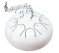 HVFGXY Carillon de pluie étanche de 15,2 cm à 8 notes pour extérieur de jardin, mini tambour à langue en acier (blanc)