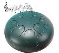 HVFGXY Carillon de pluie étanche de 15,2 cm à 8 notes pour l'extérieur du jardin, mini tambour à langue en acier (vert)