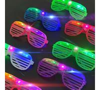 HVFGXY Lot de 24 paires de lunettes clignotantes à LED pour fête Disco Rave