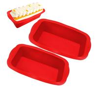 HVIHWI 2 Pièces Moule à Cake Silicone Rectangulaires, Moules à Gâteaux Moule à Pain en Silicone Moules Silicone Patisserie pour Gâteaux, Pains Fait Maison, Gâteauxs, Pain de Viande (24.5×8,2×6,2cm)