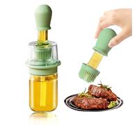 HVIHWI Distributeur d'huile 2 en 1 avec brosse en silicone pour barbecue, friture, pâtisserie, fabrication de crêpes 180 ml