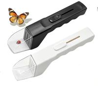 HVIHWI Lot de 2 pièges à insectes vivants, attrape-araignées pour la maison, pièges à insectes, insectes, guêpes, papillons, appareil manuel pour le jardin (noir + blanc)