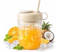 Hvjwfu 3-in-1 Ice Maker Bottle 380ml, Portable Coffee Cup with Push-Type Easy Release, Silicone Mini Ice Cube Maker with Lid & Bin, BPA-Free Chilling Tumbler for Travel, Office Home(Beige)