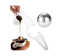 Hvjwfu Espresso Frozen Ball for Coffee,Espresso Cooling Ball,Stainless Steel Coffee Cooler Balls,Reusable Extract Chilling Tool, for Instant Cold Brew, Iced coffee slushies-A