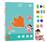 Hvjwfu Livre d'apprentissage de Géométrie 3D à Ficelle, Jouet Éducatif Géométrie 3D, Cadeau Pédagogique pour Enfants, Livre Interactif de Mathématiques-12-model