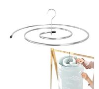 Hvjwfu Spiral Shaped Stainless Steel Drying Rack for Bed Sheets, Foldable & 360° Rotation Clothes Drying Rack, Space Saving Laundry Stand Hanger, Hanging Garment Racks for Blankets-xuanzhuanyijiaL